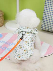 PETSIN Pet Clothing, Dog Coat, Vest, Autumn And Winter Cotton Clothing, Small Animal Clothing, Casual Vest Accessories For Indoor Catscat Supplieschristmaspet Supplies And  Halloween Costumedog Costummepuppy Supplies And Dog Stuffstltchlpshalloween Costumes - Green - View 5