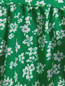 Sylviya Sukienka morska Sukienka tropikalna Boho Damskie krótkie sukienki Wielkanocna sukienka damska St Patrick Wiosna Zielona Ditsy Floral Romantyczna krótka sukienka dla kobiet - Zielony - Zobacz 7