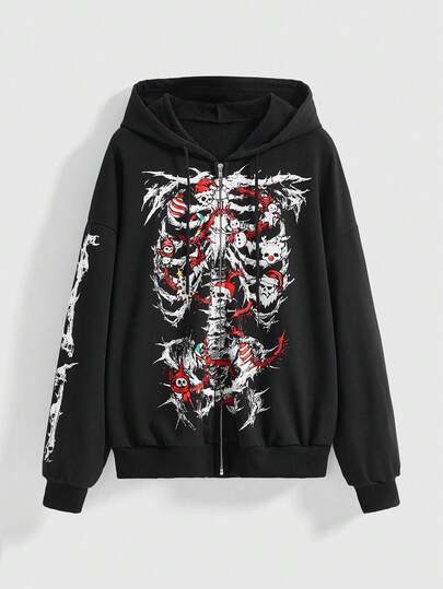 Grunge Punk Sudadera oversize de subcultura para mujer