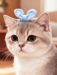 PETSIN 1 Piece Pet Rabbit Ear Hair Clip Pet Bow Hair Clip Pet Accessory Pet Supplies - Multicolor - View 4