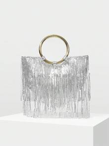 MOTF PREMIUM 女士手提包 - 亮銀色 - 查看 5