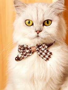 PETSIN 1pc Or 3pcs/Set Adorable Bowknot Cat & Dog Bell Collar, Suitable For Daily Use - Multicolor - View 3