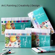 Bộ 80/60/48/36/24/12 bút dạ acrylic, vẽ không thấm giấy, bộ sưu tập nghệ thuật, bút vẽ graffiti, bộ bút vẽ màu nước nhiều màu sắc, bút màu chống thấm nước dung lượng cao, món quà tinh tế cho học sinh, món quà hoàn hảo, bút dạ, đồ dùng học tập, đồ dùng học tập - Nhiều màu - Xem 7