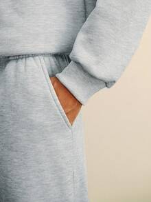 Open Phase Men's Autumn/Winter Casual Hooded Sweatshirt And Sweatpants Sports Suit Spring To Summer - Light Grey - View 11