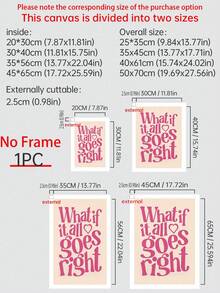 1件套精美房间装饰画 - 如果一切都顺利呢？- 学院风房间装饰海报 - 墙面艺术装饰 - 无框帆布画，生日毕业礼物 - 彩色 - 查看 2