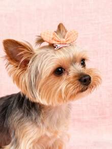 PETSIN 1 Piece Pet Rabbit Ear Hair Clip Pet Bow Hair Clip Pet Accessory Pet Supplies - Multicolor - View 8