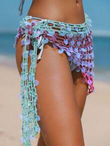 Women's Gradient Sequin Cover-Up For Beach/Resort - Multicolor - View 4