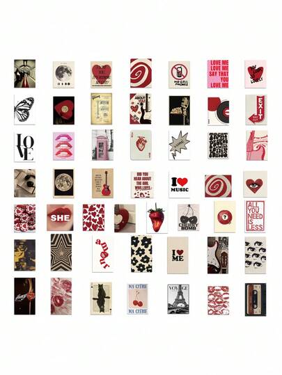 50pcs Downtown Style Women Posters, Wall Art Prints Decor For Bedroom, Wall Collage Kit For Room Aesthetic, Vintage Dorm Gallery Downtown Home Decor Vinyl Decal, For Bedroom Decor, Room Decor Items Wall Decor Bathroom Decor Room Decoration Stuff Living Room Decor House Decor Home Decor Living Room Wall Paper Wallpapers Dormitory Decor