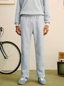 Open Phase Men's Autumn/Winter Casual Hooded Sweatshirt And Sweatpants Sports Suit Spring To Summer - Light Grey - View 12