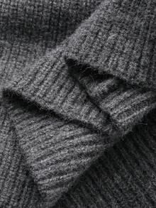 Dazy-Less Women's Loose Business Casual Knit Sweater And Straight Skirt 2 Pieces Set, Autumn/Winter - Grey - View 6