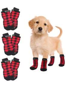 PETSIN 1 Pair Of Pet Socks Foot Cover, Cat And Dog Socks, Outdoor Anti-Skid Waterproof Shoes Socks, Pet Supplies