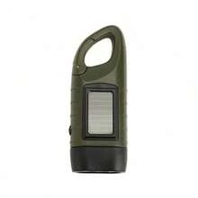 1PC LED Flashlight Hand Crank Solar Powered Rechargeable Survival Gear Self Powered Charging Torch Dynamo For Fishing Boating Hiking - Multicolor - View 11