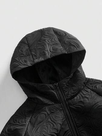 Street Life Men's Casual Heart Textured Loose Hoodie Jacket, Autumn/Winter