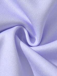 Blippi X SHEIN 2pcs/Set Young Girl Cute Cartoon & Letter Graphic Round Neck Drop Shoulder Long Sleeve Sweatshirt And Flare Pants Knit Casual Outfit, Light Purple - Purple - View 6