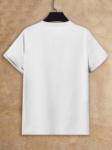 Manfinity NXTstreet Men Letter Pattern Tee, Summer - White - View 2