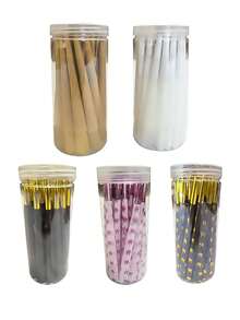 50 PCS Pre Rolled Cones | Classic King Size Cones |50 Pack(4.33inch/110mm)| Pre-Rolled Cones | Pre Rolls Rolling Papers Cones|Rolling Paper With Tips|Rolling Paper - Multicolor - View 2