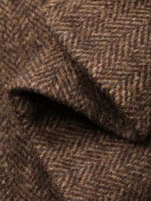 DAZY Women's Turndown Collar Short Casual Knitted Blend Jacket, Autumn/Winter Women Coats - Khaki - View 8