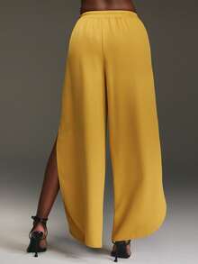 NYA SZN Calça Pantalona de Cintura Alta, Fluida, Larga e Folgada, Estilo Boho, Adequada para Concertos, Festivais, Uso Diário Casual, Streetwear, Casual Business, Brunch, Professores, Outono/Inverno, Adequada para Transporte, Declaração, Festivais, Carnaval, Mulheres - Verde - Visão 5