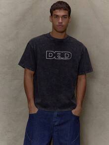 Musero 男士短袖圆领印花T恤 春夏款 - 黑色 - 查看 1