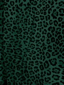 INAWLY 女士豹纹拉链卫衣外套，适合外出、教师、返校、毕业典礼、日常穿着 - 綠色 - 查看 4