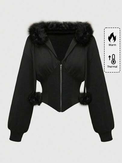 Grunge Punk Y2K Vintage Leopard Print Hooded Sweatshirt Sweatshirt For Women