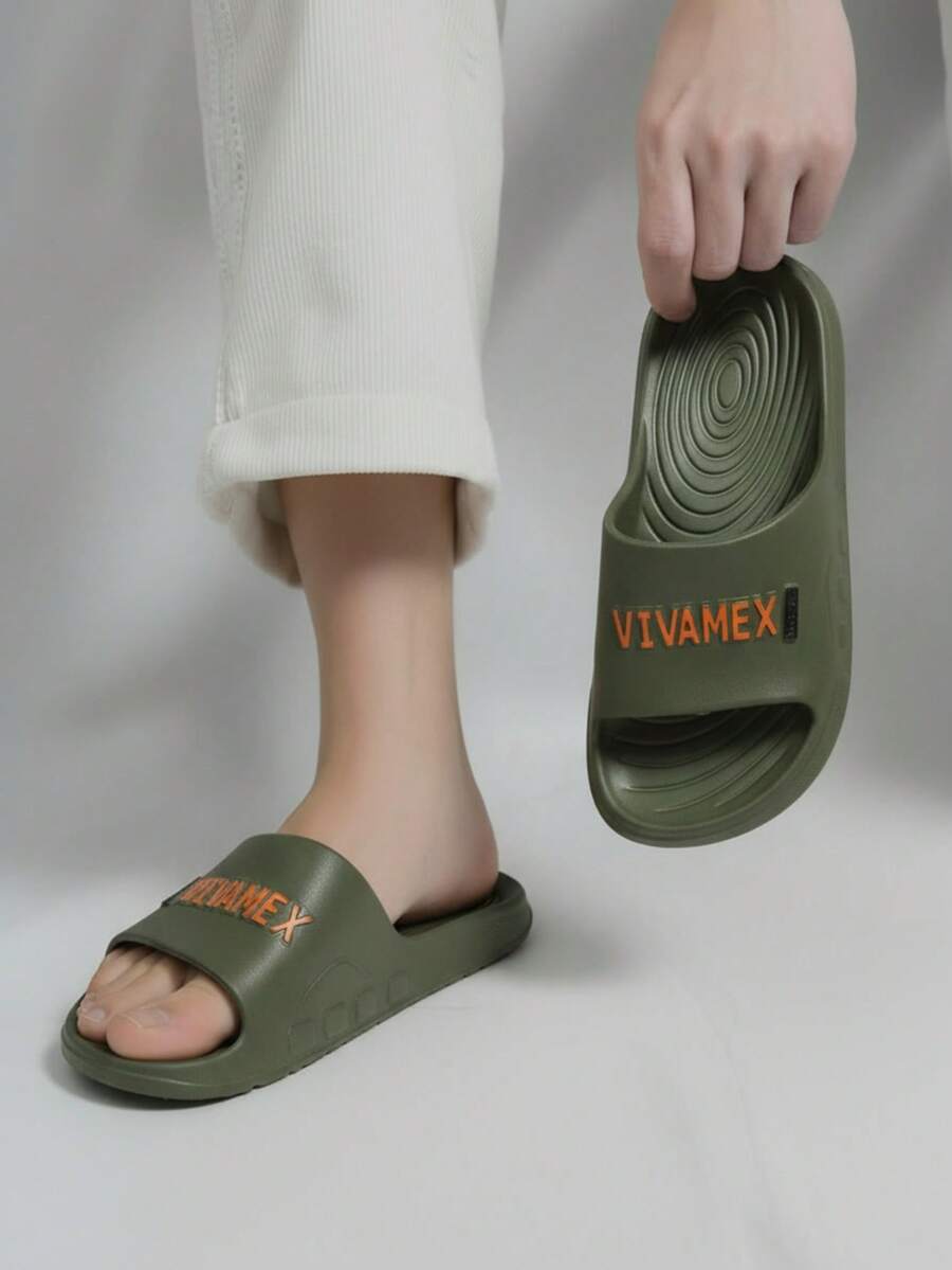 Sandalia para hombre transpirable EVA punta abierta sin cordones suela antideslizante casual hogar playa sandalia - Verde - Ver 1