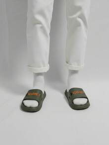 Sandalia para hombre transpirable EVA punta abierta sin cordones suela antideslizante casual hogar playa sandalia - Verde - Ver 2