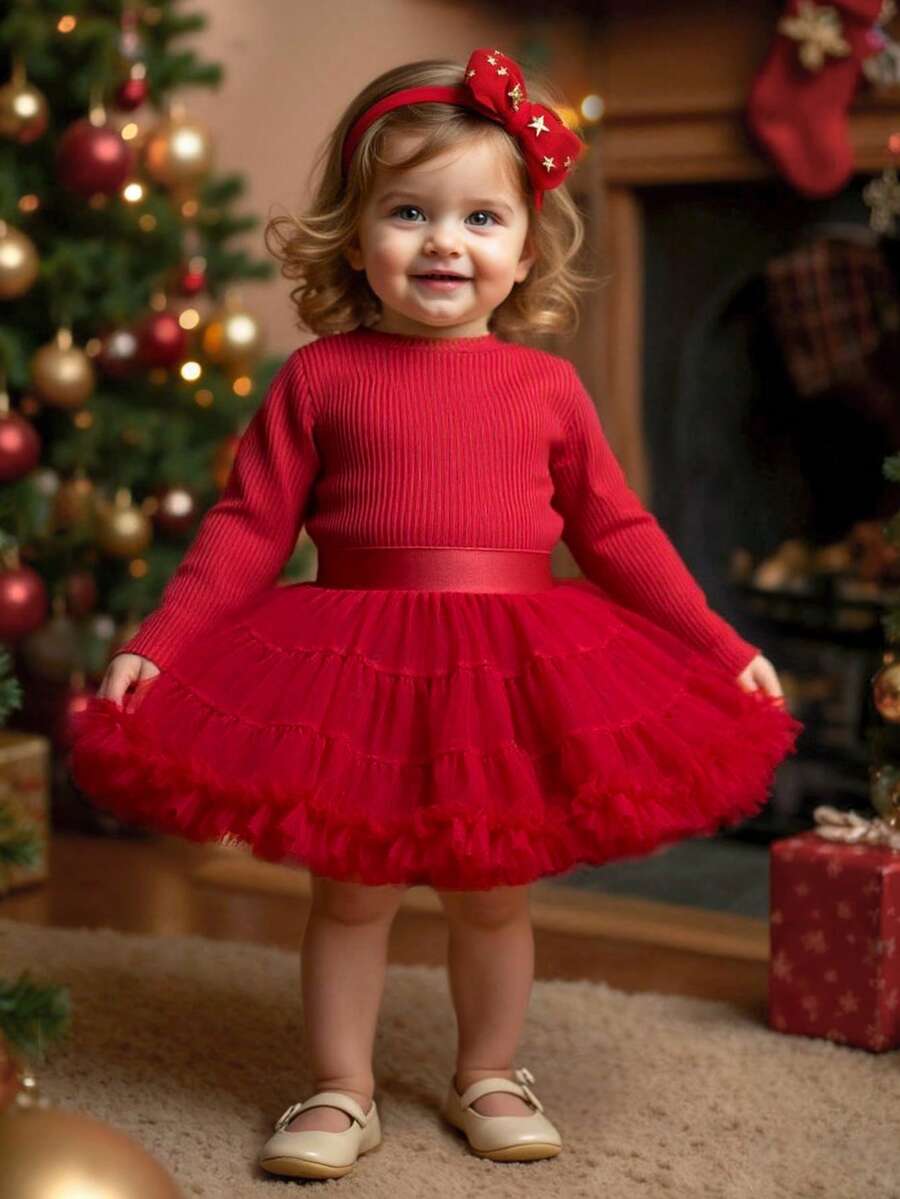 Zestaw casualowy dla dziewczynki: koszulka z długim rękawem i spódniczka TUTU