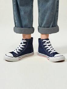Women Canvas Shoes - Navy Blue - View 3