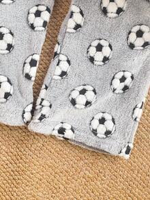 مجموعة ملابس داخلية مريحة بطباعة جرافيك تتكون من هوديي وبنطلون رياضي للمراهقين الذكور، باللون الرمادي - رمادي فاتح - مشاهدة 6