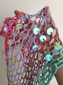Women's Gradient Sequin Cover-Up For Beach/Resort - Multicolor - View 5