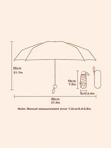Mini Popular Multi-Color Folding Portable Mini Pocket Umbrella Multifunction UV Protection Folding Umbrella Portable UPF50+ Sun Protection Umbrella For Daily For Outdoor Adventure Travel Sports Beach Picnic Camping - Beige - View 3