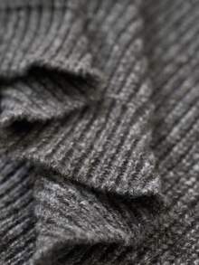 RONVEXI Men's Casual Solid Color Stand Collar Sweater, Autumn/Winter - Grey - View 7