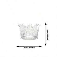 Joivida 1 件欧式创意皇冠玻璃烛台装饰首饰架 - 浪漫小玻璃烛台摆件，适用于客厅、卧室、圣诞节、情人节 - 彩色 - 查看 13