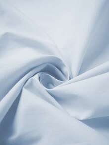 Aalyst Women's Solid Color Casual Elegant High-End V-Neck Sleeveless Cotton Dress, Comfortable For Commuting, Spring/Summer - Baby Blue - View 5