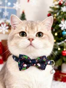 PETSIN 1 pieza Corbata de Navidad para mascotas, Collar para mascotas, Circunferencia de cuello ajustable, Collar para gatos, Collar para perros, Accesorios para mascotas, Suministros para mascotas