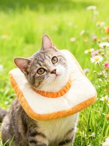 PETSIN 1 Piece Pet Cartoon Avocado Collar; Bread Collar; Pet Elizabeth Collar; Soft Cat And Dog Collar; Pet Anti-Licking And Anti-Scratching Pet Collar Pet Supplies