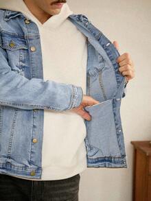 RivetRise Manfinity Streetstyle Men's Casual Contrast Floral Print Wide Leg Jeans , All Season, Streetwear, Grunge