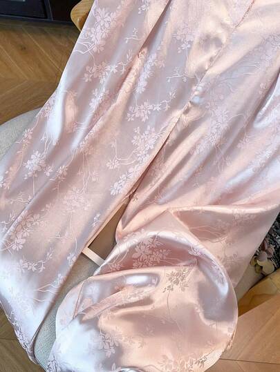 GlowEve CURVE 大码女裤，2025新款提花印花纹理面料长裤，优雅通勤休闲修身裤，适合返校、毕业、情人节、音乐节、母亲节、万圣节、感恩节、复活节、国庆节、舞会、约会、婚礼、户外活动