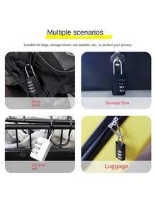 3PCS Mini Combination Locks Alloy Material Multi Color Options Anti Theft Security For Pencil Case Suitcase Backpack Drawer Locker Travel School Office - Multicolor - View 5