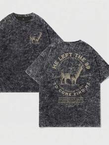 Manfinity Dauomo 99 He Left Behind To Save Me Christian Baptismal Imitation Men's T-Shirt