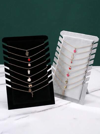1PC Necklace Pendant Display Storage Board Jewelry Organizer Stand Flame Shape For Earrings Rings Bracelets Home Shop Showcase