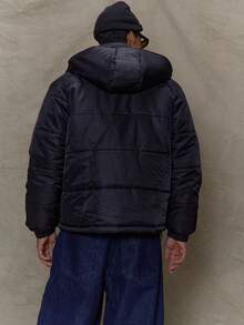 Musero Wendbare Daunenjacke mit Kapuze und Reißverschluss für Herbst/Winter