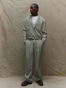 Musero Pantaloni sartoriali con piega frontale e gamba dritta, stile elegante, adatti per l'autunno e l'inverno