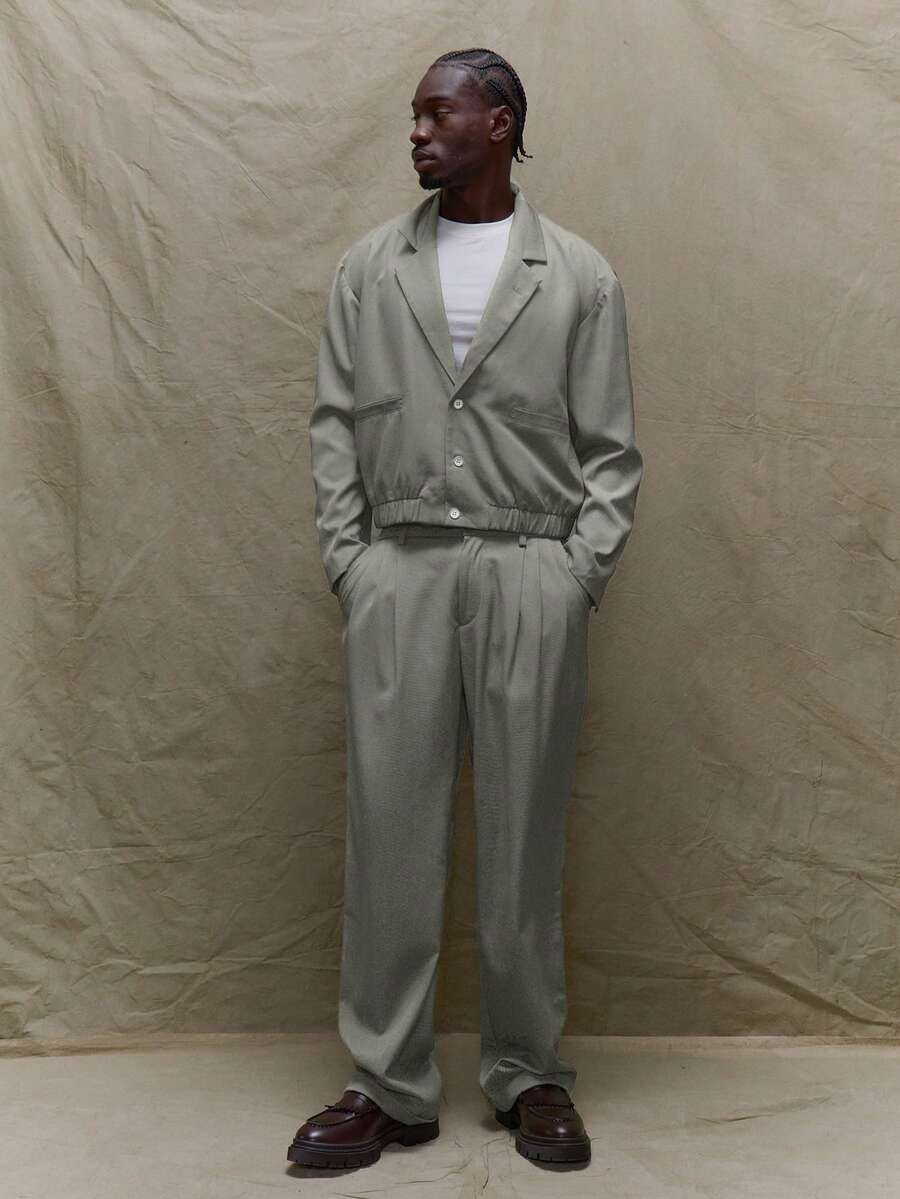 Musero Pantaloni sartoriali con piega frontale e gamba dritta, stile elegante, adatti per l'autunno e l'inverno