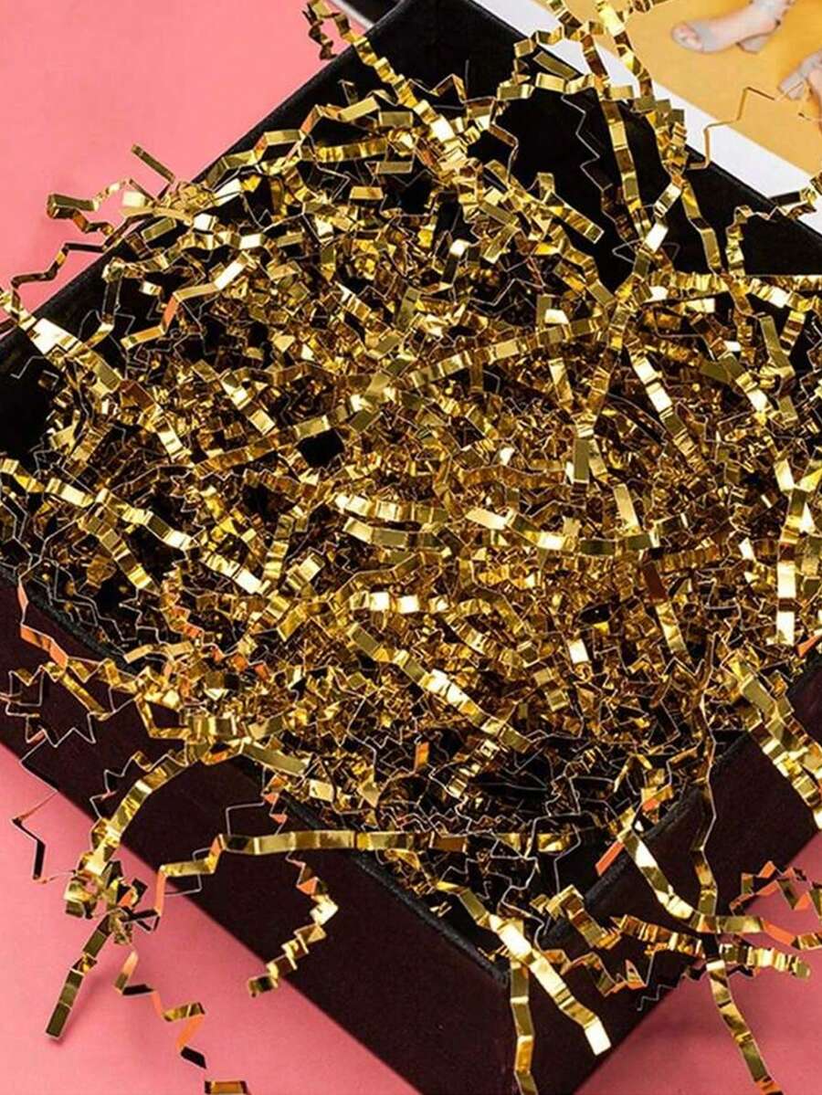 20g/50g/100g Shiny Wrinkled Shredded Paper, Gift Box Wavy Paper Tape, Wedding Candy Gift Box Packaging Filling, Christmas, Valentine's Day, Mother's Day Graduation Ceremony - Multicolor - View 1