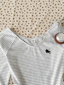 SHEIN Sudadera de manga larga con bloques de color y gráficos de estilo urbano y deportivo para adolescentes en otoño/invierno - Rosa - Ver 3