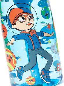 Blippi X SHEIN 16 Oz / 500 Ml Water Bottle With Silicone Straw And Spill-Proof Lid,Suitable For Travel, Tourism, And School ,Tritan - 藍色 - 查看 6