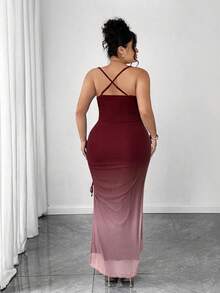 Elenzga Váy lưới xẻ cao gợi cảm cỡ lớn cho nữ - Nhiều màu - Xem 2