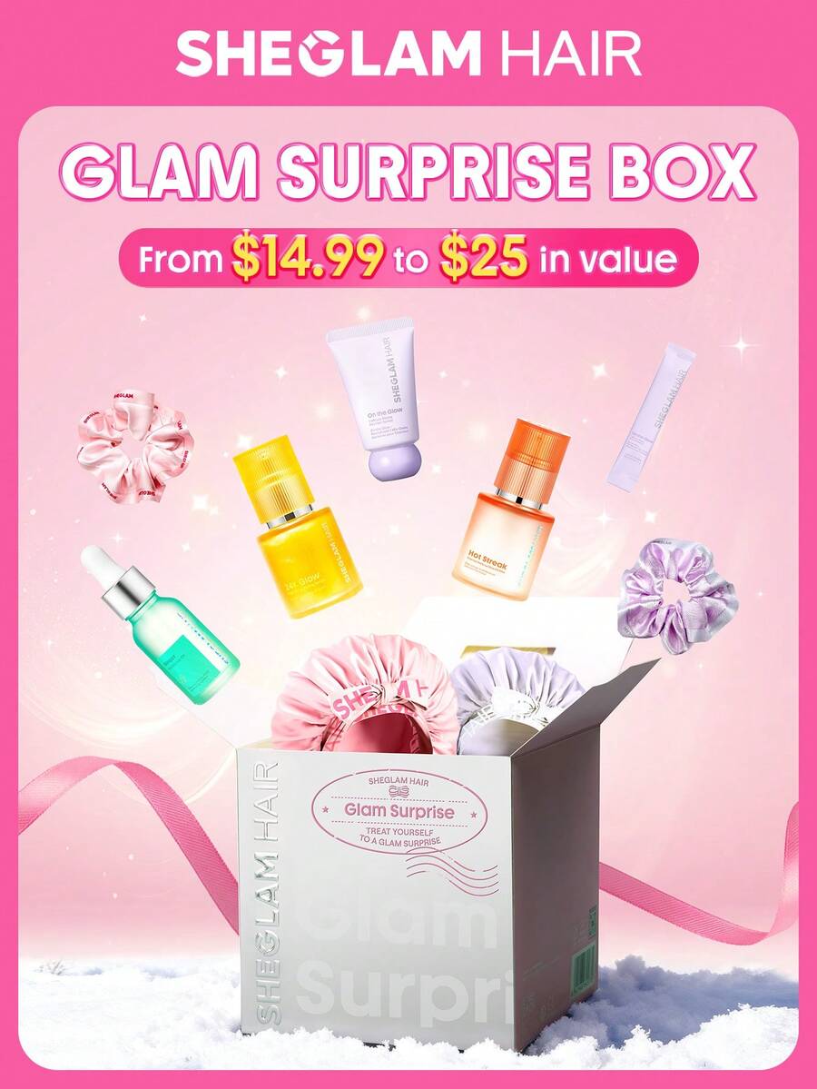 SHEGLAM HAIR Glam Surprise Box, Suitable As A Gift For Friends - Baby Pink - View 1